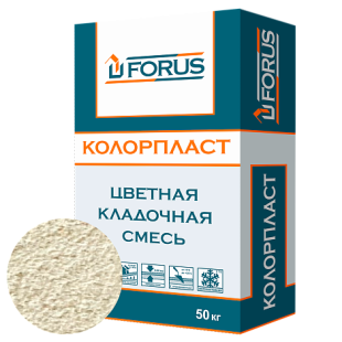 Цветная кладочная смесь для кирпича Колорпласт Форус (Супербелый)